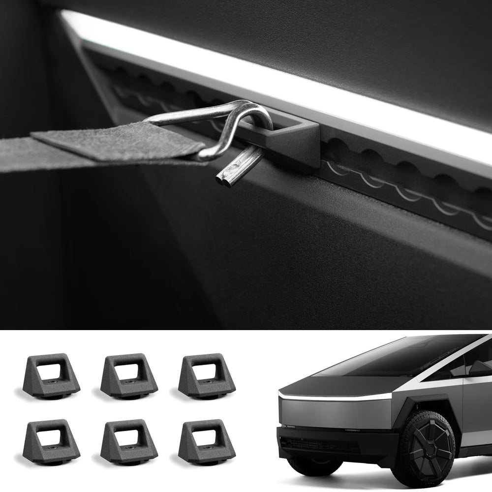 Rear Trunk Multi-Function L-Track Combination Equipment Kit for Cybertruck Hook 6 PCS