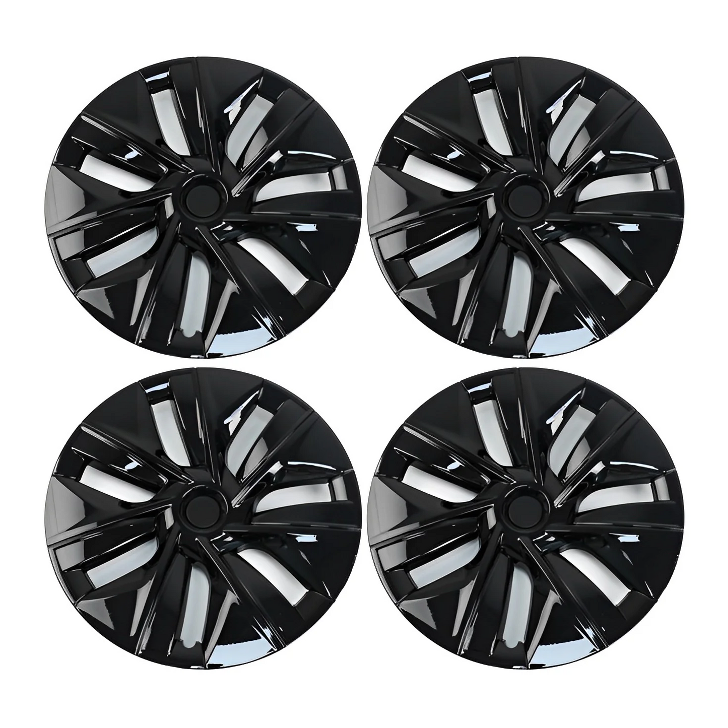 Model Y 19'' Gemini Wheels Cover Hubcaps Replacement 4PCS for Tesla (2020-2024) Original Glossy Black