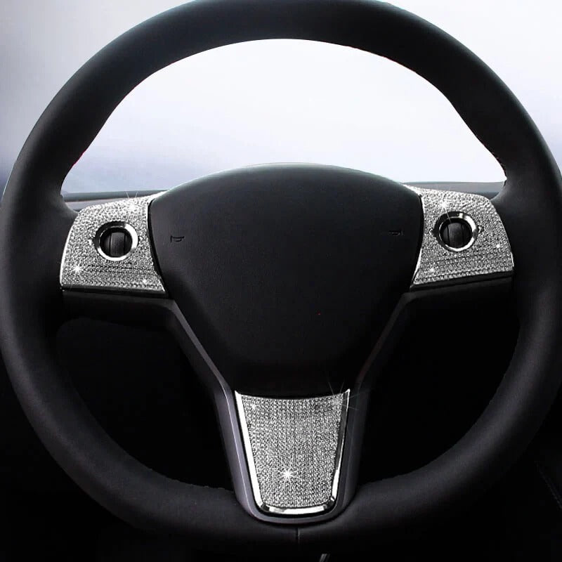 Crystal Diamond Bling Accessories Cover Trim For Tesla Model 3/Y