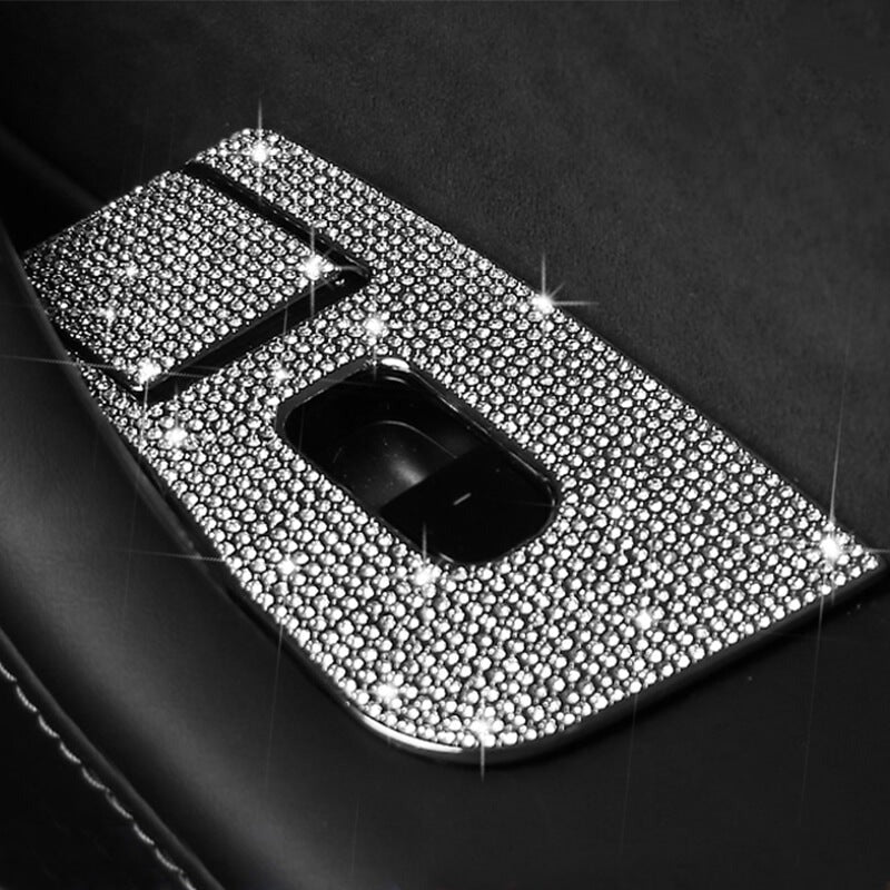 Crystal Diamond Bling Accessories Cover Trim For Tesla Model 3/Y