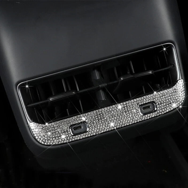 Crystal Diamond Bling Accessories Cover Trim For Tesla Model 3/Y