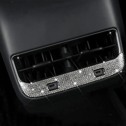 Crystal Diamond Bling Accessories Cover Trim For Tesla Model 3/Y