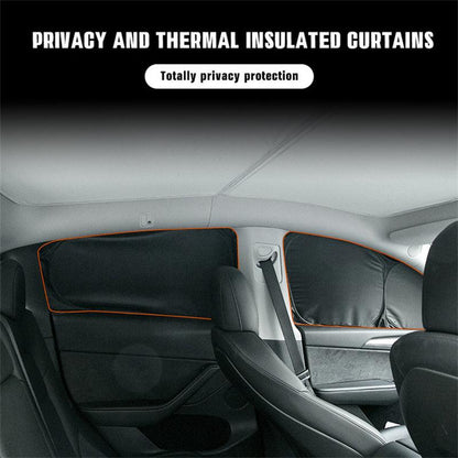 Model S(2012-2025) Privacy Thermal Insulated Curtains Window Camping Sunshades for Tesla