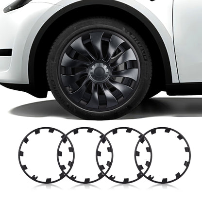 Rim Protector For Tesla Model Y MY 21'' Uberturbine Wheel Matte Black Standard Set (4 Pack)