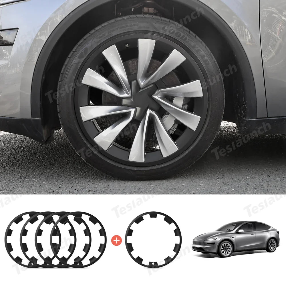 All-in-one Rim Protector for Tesla Model Y Juniper 20’’ Helix 2.0 Wheels Matte Black Special Offer (5 PCS)