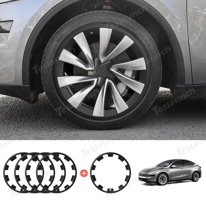 All-in-one Rim Protector for Tesla Model Y Juniper 20’’ Helix 2.0 Wheels Matte Black Special Offer (5 PCS)