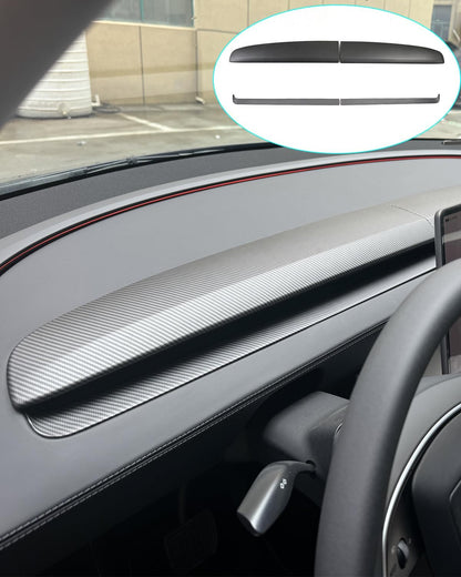 ABS Dashboard Trim Cover For Tesla Model 3 Highland Y Juniper Matte Carbon Fiber Style
