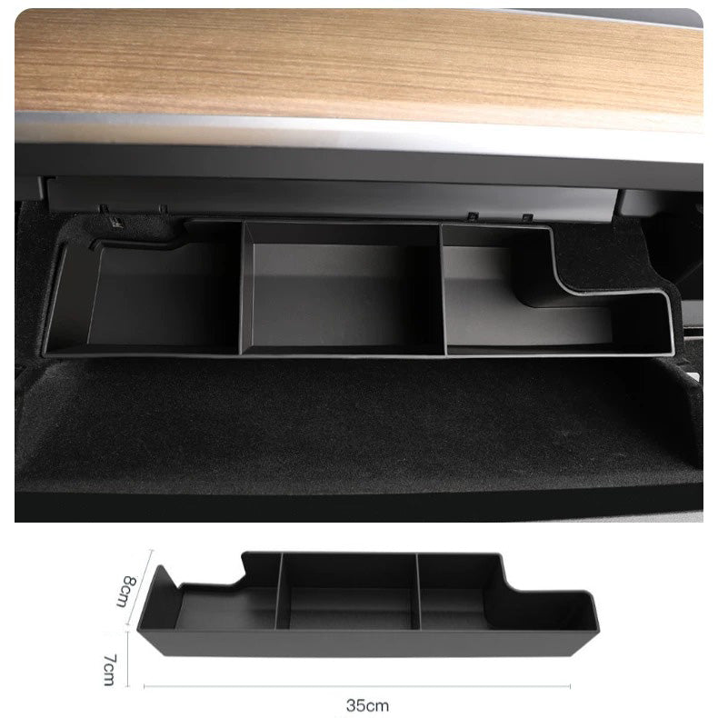 Glove Box Organizer Storage for Tesla Model 3/Y (2017-2023) Model Y (2020~2025)