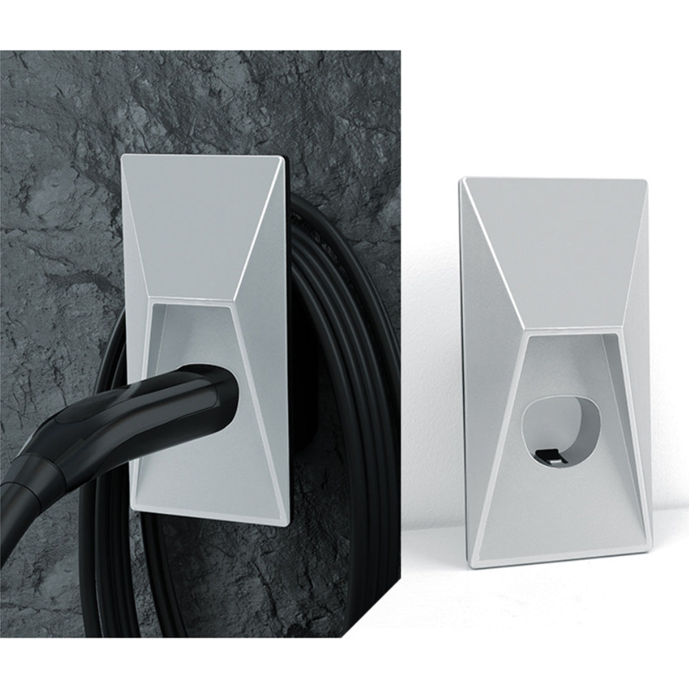 Cybertruck Style Waterproof Charger Organizer for Tesla Model 3/Y/S/X North American Standard Tesla (NACS) Silver