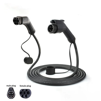 Type 2 Socket to Type 1/J1772 Vehicle EV Charging Cable 32A 5m Black