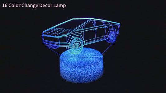 3D Cybertruck Night Light Remote Lamp Birthday Gifts for Kids