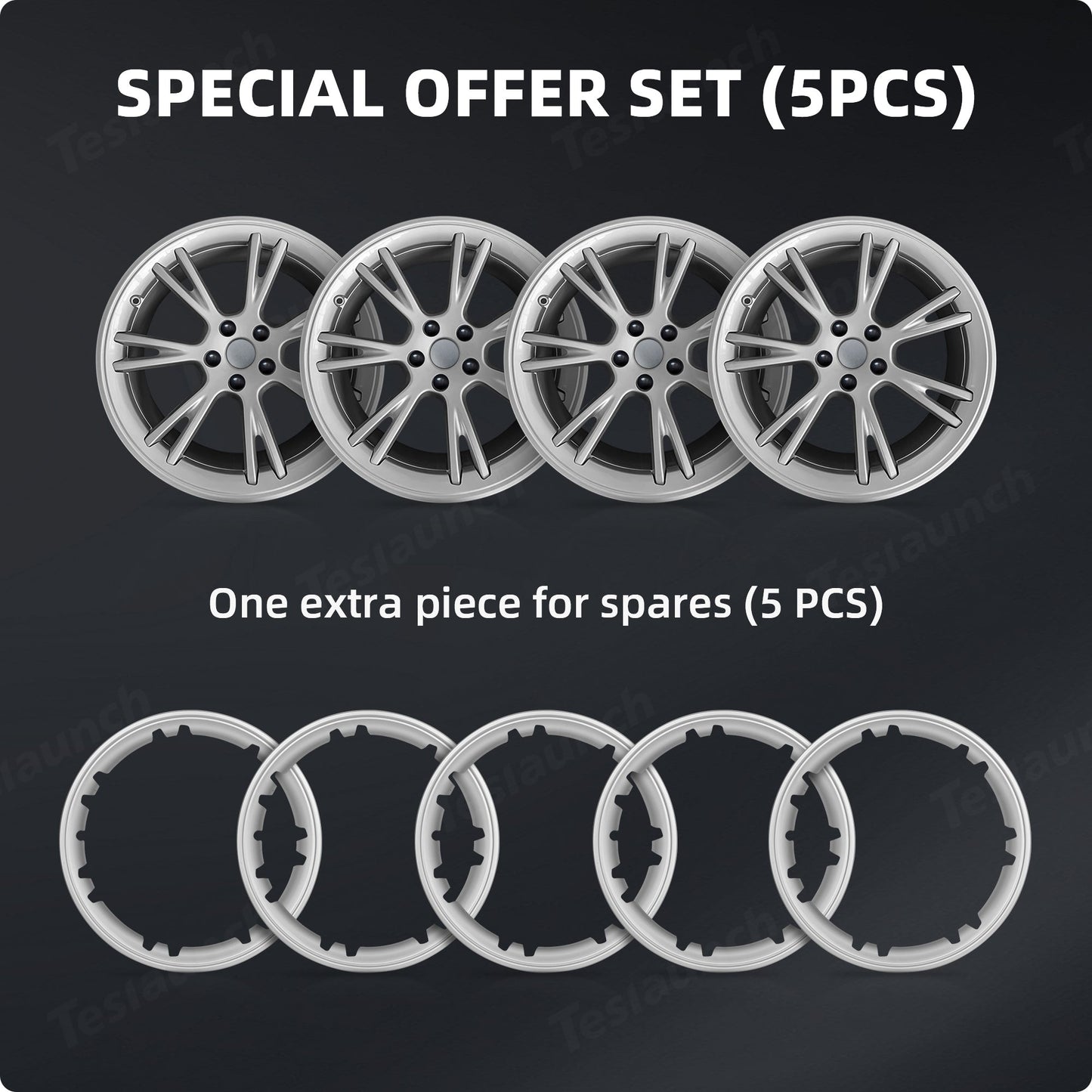 All-in-one Rim Protector for Tesla Model Y 19-inch Gemini Wheel （Cannot be used with the original wheel cover）