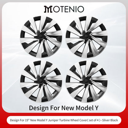 Design for Tesla Model Y Juniper 2025 2026 Wheel Cover Protect Rim 19'' Turbine Hubcaps