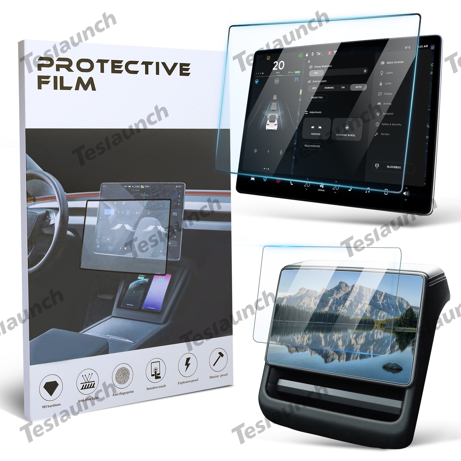 2024 Model 3 Highland Tempered Glass(9H) Screen Protector For Tesla