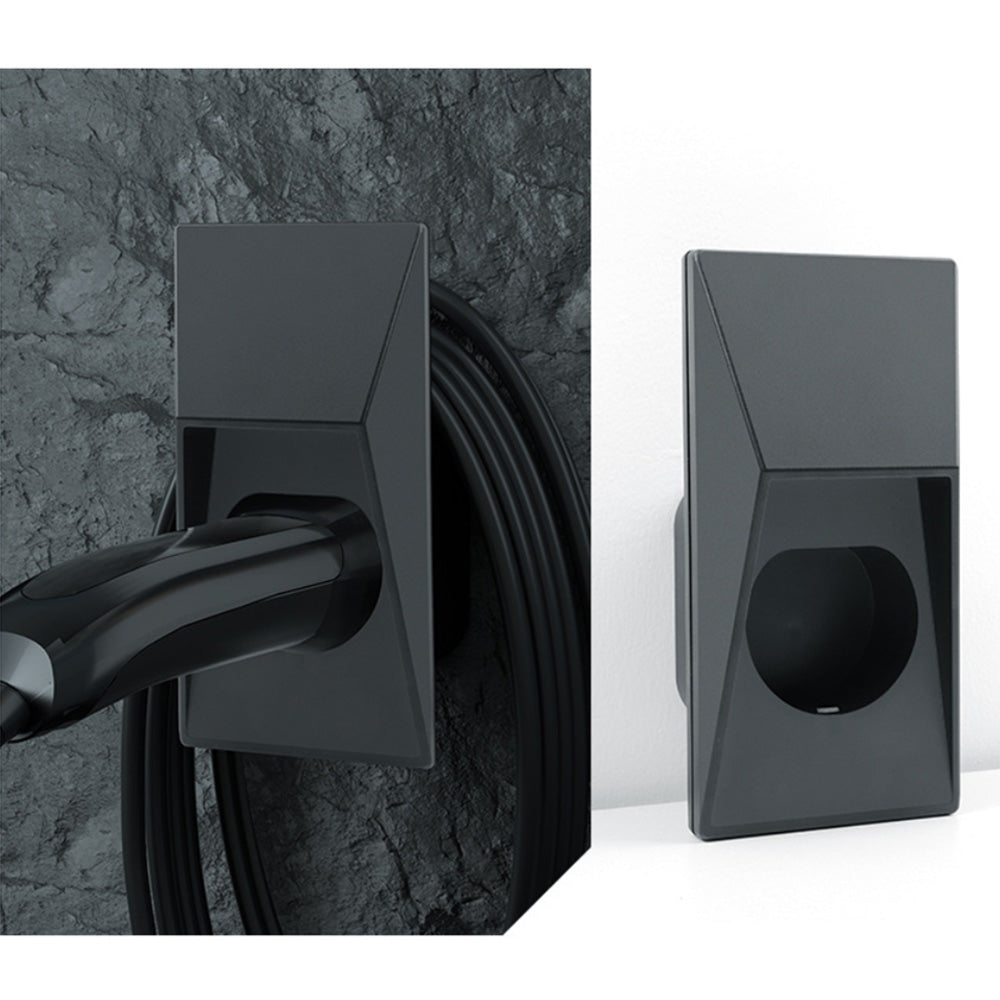 Cybertruck Style Waterproof Charger Organizer for Tesla Model 3/Y/S/X European Standard Type 2 Black