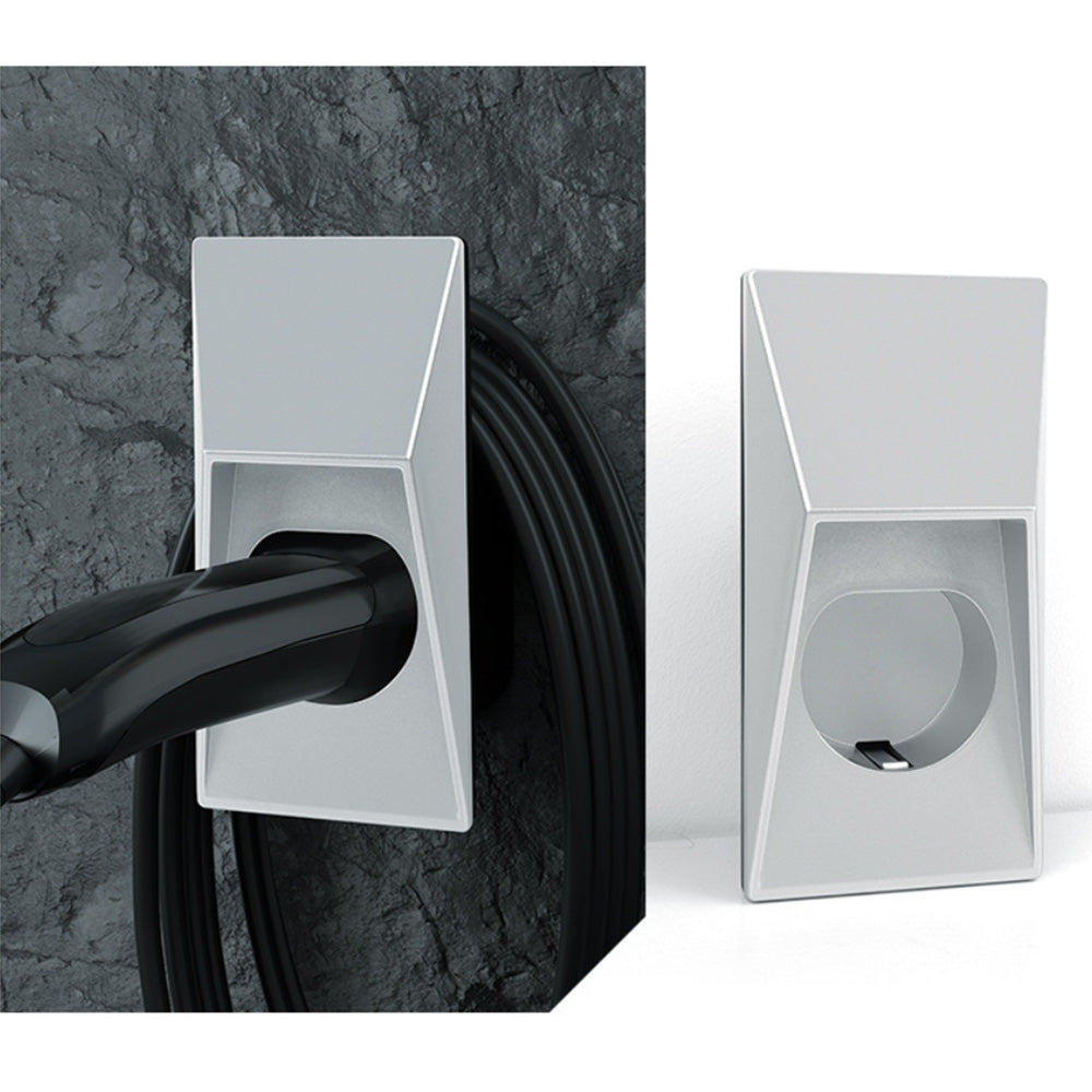 Cybertruck Style Waterproof Charger Organizer for Tesla Model 3/Y/S/X European Standard Type 2 Silver