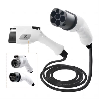 Type 2 Socket to Type 1/J1772 Vehicle EV Charging Cable 32A 5m White