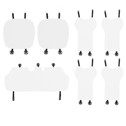 Ice Silk Breathable Cooling Car Seat Cushion for Tesla Model 3/Y Model 3 Highland (2024+) Full Set (7 Pcs) White