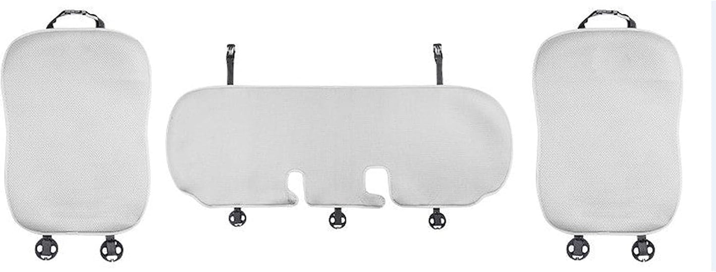 Ice Silk Seat Cover Cushion for Tesla Model 3/Y/X/S White Ice Silk 3pcs Rear Seat For Model Y