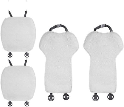 Ice Silk Seat Cover Cushion for Tesla Model 3/Y/X/S White Ice Silk 4pcs Front Seat For Model 3 Y S X