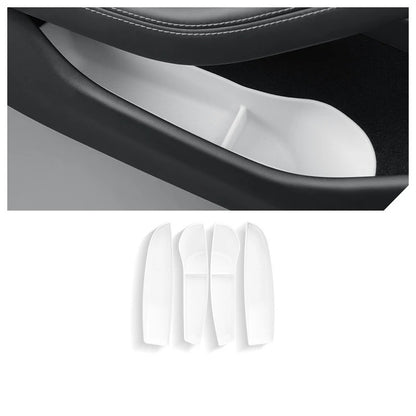 Waterproof TPE Door Organizer Bin for Tesla Model 3 Highland Y Juniper 4pc Model 3 Highland white