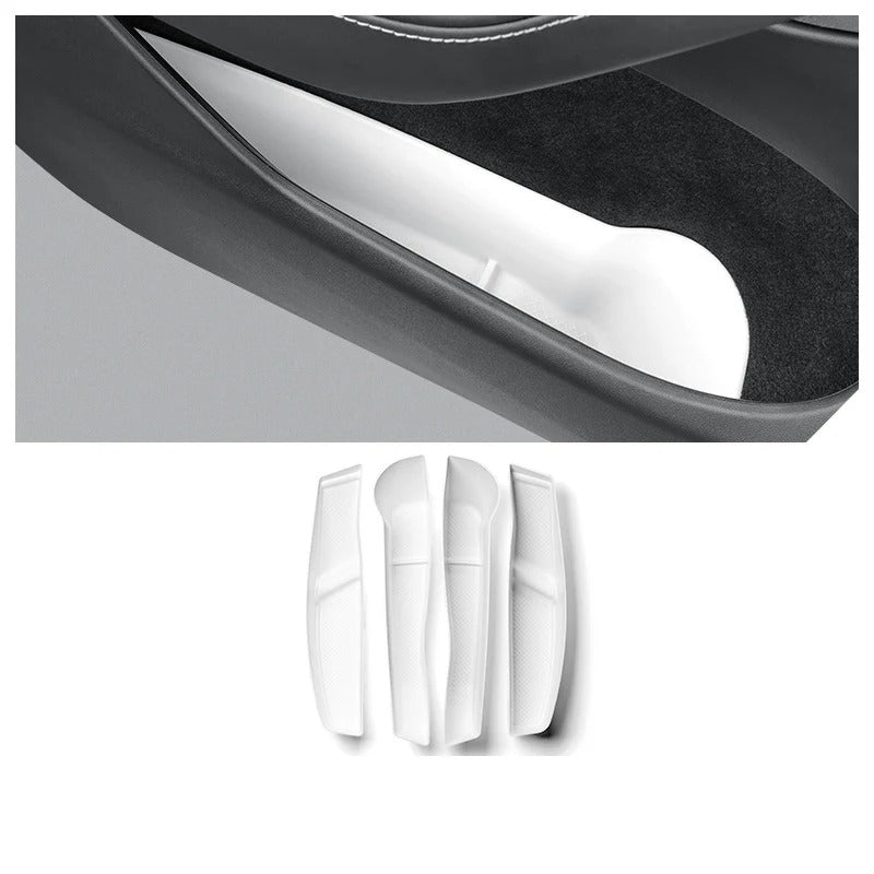 Waterproof TPE Door Organizer Bin for Tesla Model 3 Highland Y Juniper 4pc Model Y 2020-24 white