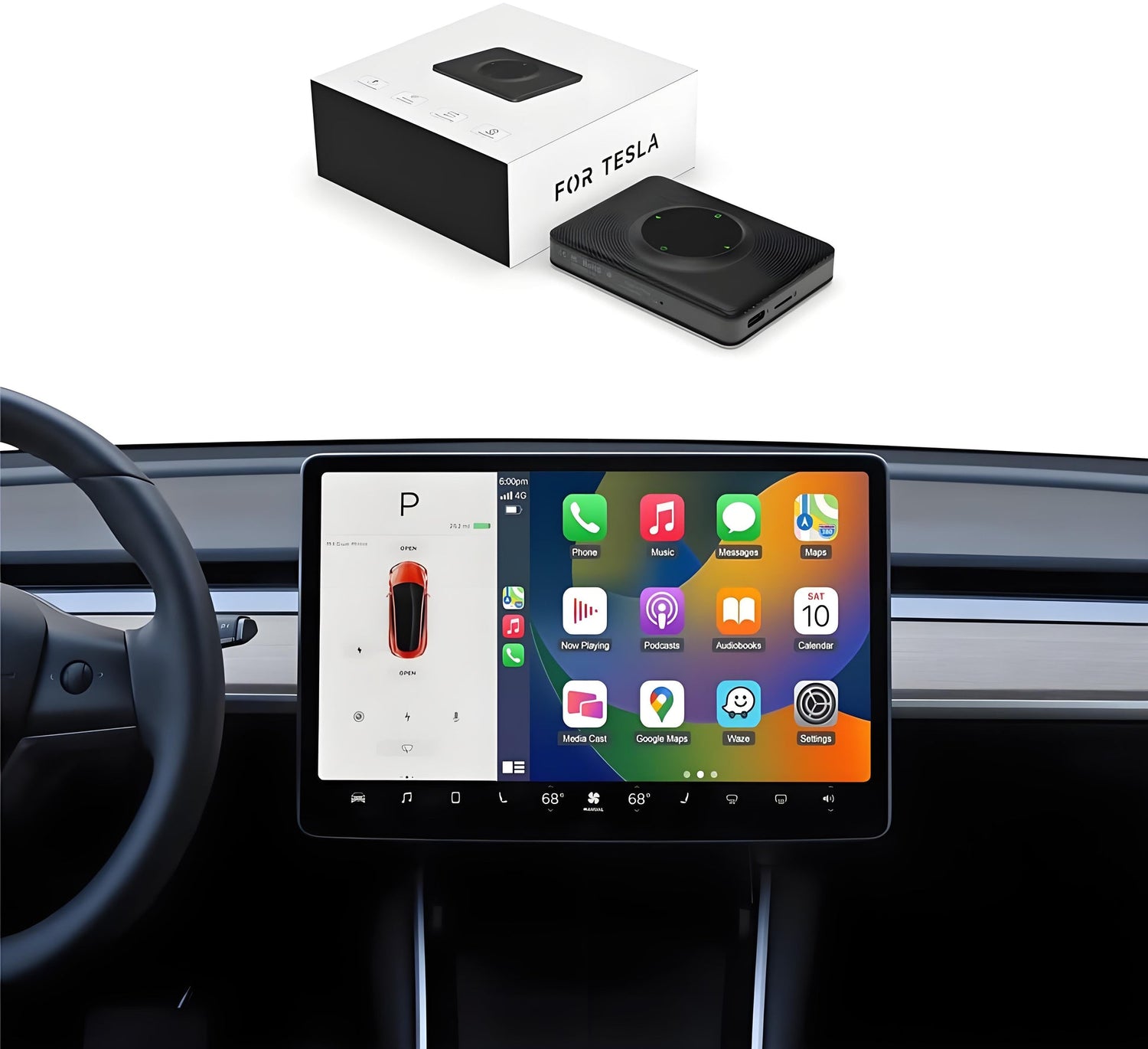 Wireless Carplay Adapter Apple Auto Carplay For Tesla Model 3/Y/S/X
