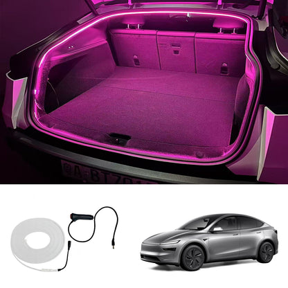 Front & Rear Trunk Ambient Lighting – Soft Glow Upgrade for Tesla Model Y Juniper 2025+ Rear Trunk Ambient Light Violet